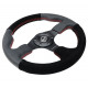Volani 3-kraki volanski obroč NRG RACE, 320mm, semiš, ravno dno, 25mm zamik, črna/siva | race-shop.si