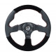 Volani 3-kraki volanski obroč NRG RACE, 320mm, semiš, ravno dno, 25mm zamik, črna/siva | race-shop.si