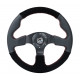 Volani NRG RACE STYLE 3-spoke suede/leather Steering Wheel (320mm), black/gray/red | race-shop.si