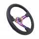 Volani 3-kraki volanski obroč NRG, 350mm, usnje, 75mm zamik, črna/neon | race-shop.si