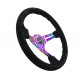 Volani 3-kraki volanski obroč NRG, 350mm, semiš, 75mm zamik, črna/neon | race-shop.si