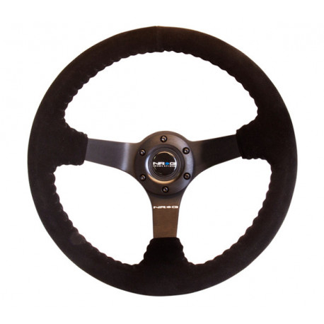 Volani 3-kraki volanski obroč NRG Odi Bakchins, 350mm, semiš, 75mm zamik, črna | race-shop.si