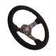 Volani 3-kraki volanski obroč NRG Odi Bakchins, 350mm, semiš, 75mm zamik, črna | race-shop.si