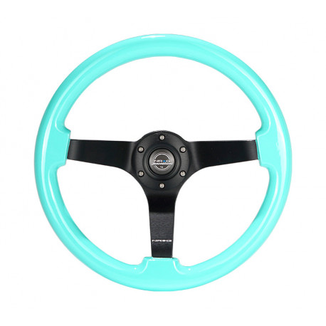 Volani NRG Wood grain 3-spoke mahogany Steering Wheel (350mm) - Minty fresh/Black | race-shop.si