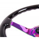 Volani 3-kraki volanski obroč NRG, 350mm, les, 75mm zamik, črna/neon/rjava | race-shop.si