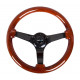Volani NRG Wood grain 3-spoke mahogany Steering Wheel (350mm) - Wood/Black | race-shop.si