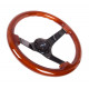 Volani NRG Wood grain 3-spoke mahogany Steering Wheel (350mm) - Wood/Black | race-shop.si