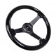 Volani 3-kraki volanski obroč NRG, 350mm, les, 75mm zamik, črna/rjava | race-shop.si