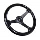 Volani NRG Wood grain 3-spoke mahogany Steering Wheel (350mm) - Black Wood/Black | race-shop.si