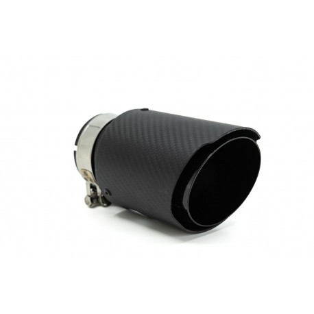 Z enim izpustom Konica dušilca ​​izpušnih plinov RACES CARBON 89mm, vhodni premer 60mm - Mat | race-shop.si