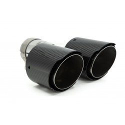 Konica dušilca ​​izpušnih plinov RACES CARBON 2x101mm, vhodni premer 63.5mm - Gloss