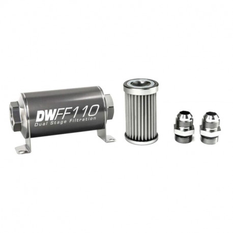 Externé Deatschwerks FF110 (AN8) universal fuel filter, 10-Micron | race-shop.si