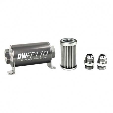 Externé Deatschwerks FF110 (AN8) universal fuel filter, 100-micron | race-shop.si