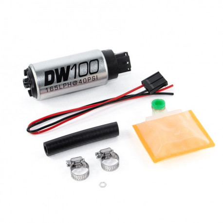 Notranja črpalka za gorivo Deatschwerks DW100 165 L/h E85 fuel pump, Universal Install Kit | race-shop.si