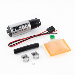 Deatschwerks DW300C 340 L/h E85 fuel pump, Universal Install Kit with Clips