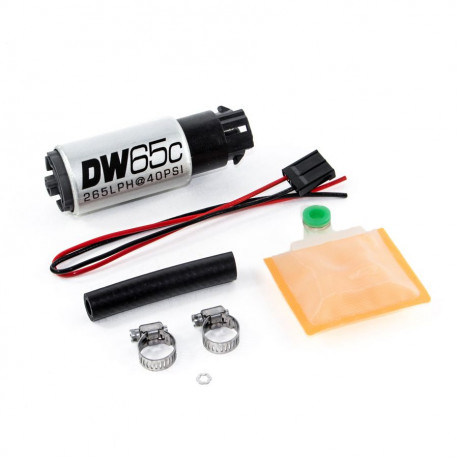 Notranja črpalka za gorivo Deatschwerks DW65C 265 L/h E85 fuel pump, Universal Install Kit with Clips | race-shop.si