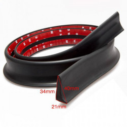 Univerzalno fleksibilni sprednji lip spojler 2,5mx5cm karbonsko-rdeča