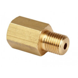 Reduction from M10x1 (female) to M12x1 (male), brass