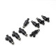 Universal Set of 8 Deatschwerks Top Feed Universal Injectors Ø14 | 1200 cc/min | race-shop.si