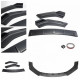 Body kit a vizuálne doplnky RACES front bumper lip kit for Honda Civic (2016-18) - Gloss black | race-shop.si