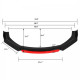 Body kit a vizuálne doplnky RACES Universal front bumper lip kit with red splitter - Glossy Black | race-shop.si