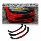Body kit a vizuálne doplnky RACES Universal front bumper lip kit with red splitter - Glossy Black | race-shop.si