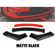 Body kit a vizuálne doplnky RACES Universal front bumper lip kit with red splitter - Matte Black | race-shop.si