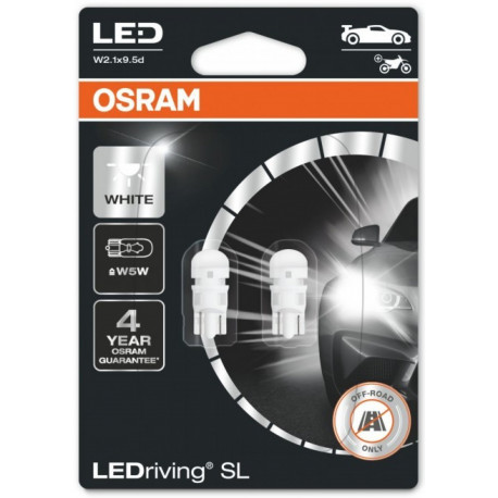 Bulbs and xenon lights Osram LED notranje žarnice LEDriving SL W5W, bele barve (2 kosa) | race-shop.si
