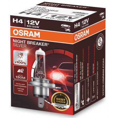 Bulbs and xenon lights Osram halogenski žarometi NIGHT BREAKER SILVER H4 (1 kos) | race-shop.si
