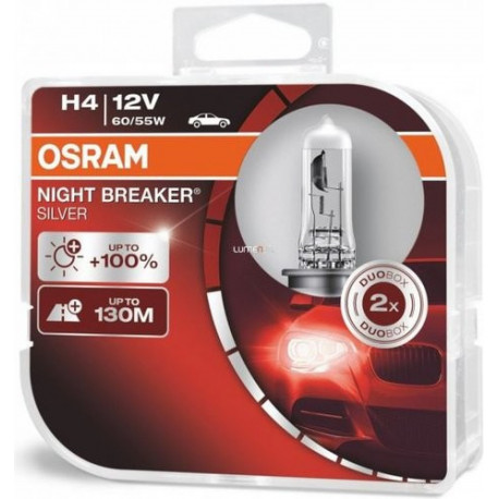 Bulbs and xenon lights Osram halogenski žarometi NIGHT BREAKER SILVER H4 (2 kosa) | race-shop.si