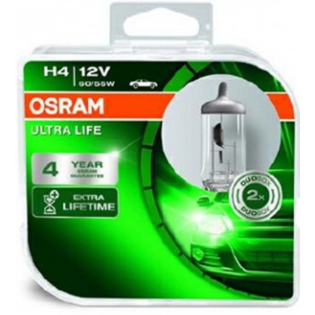 Bulbs and xenon lights Osram halogenski žarometi ULTRA LIFE H4 (2 kosa) | race-shop.si