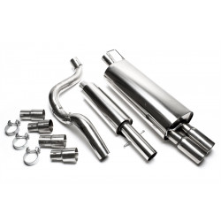 TA Technix stainless steel exhaust system for Audi A3 8L, Seat Leon 1M, VW Golf IV (2x76mm)