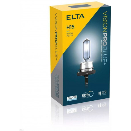 Bulbs and xenon lights ELTA VISION PRO BLUE+ 12V 15/55W halogen headlight lamps PGJ23t-1 H15 (2 kosa) | race-shop.si