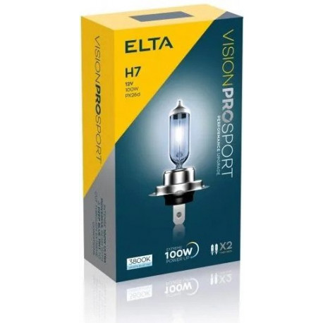 Bulbs and xenon lights ELTA VISION PRO 12V 100W halogen headlight lamps PX26d H7 (2 kosa) | race-shop.si