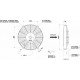 Ventilatorji 12V Univerzalni električni ventilator SPAL 225m - sesanje, 12V | race-shop.si
