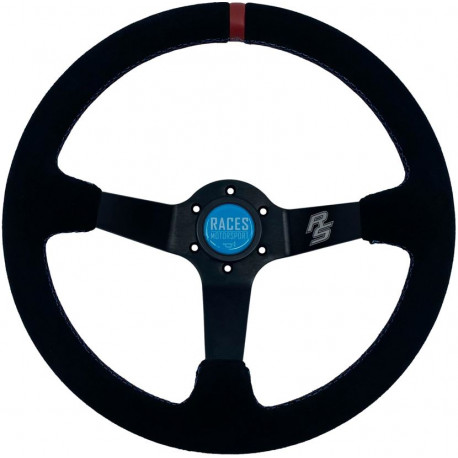 Promocije Steering wheel RACES Hellrot, 350mm, suede, 90mm deep dish | race-shop.si