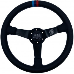 Steering wheel RACES MOTORSPORT, 350mm, ECO leather, 65mm deep dish