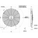 Ventilatorji 12V Univerzalni električni ventilator SPAL 385mm - pihanje, 12V | race-shop.si