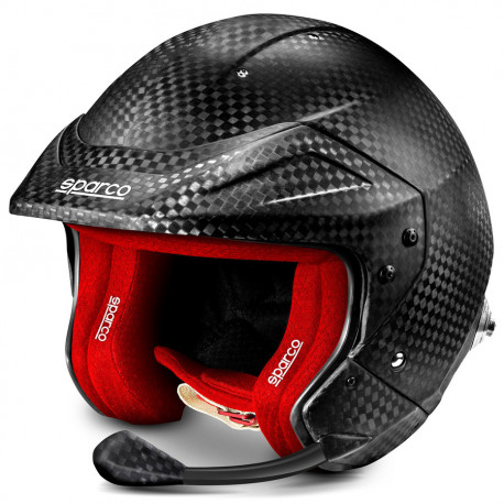 Odprte čelade Helmet Sparco RJ-I SUPERCARBON with FIA 8860-2018, HANS black/red | race-shop.si