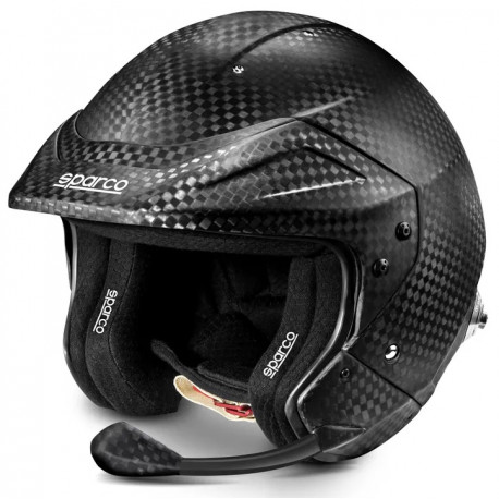 Odprte čelade Helmet Sparco RJ-I SUPERCARBON with FIA 8860-2018, HANS black | race-shop.si