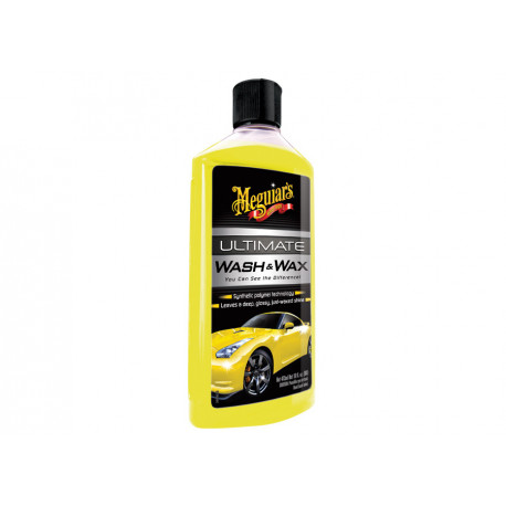 Washing Meguiars Ultimate Wash & Wax - luxusní, nejkoncentrovanější autošampon s příměsí karnauby a polymerů, 473 ml | race-shop.si