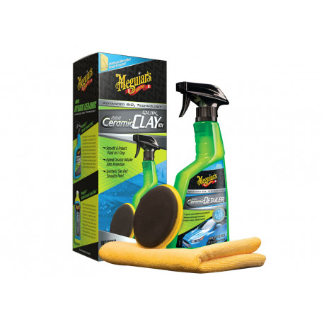 Autodetailing sets Meguiars Hybrid Ceramic Quik Clay Kit - Komplet za dekontaminacijo laka z inovativnim hibridnim keramičnim lubrikantom | race-shop.si