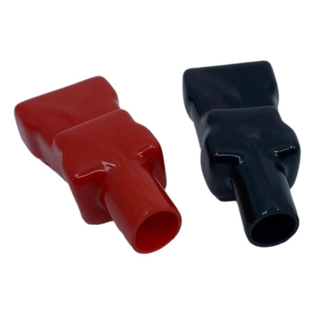 Priključki akumulatorja RACES PVC prevleka za terminale baterije, par (rdeča + črna) - Tip 2 | race-shop.si