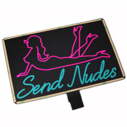 Glowing LED panel "Send Nudes"