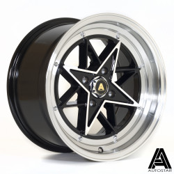 Autostar STR platišče 15X8 4X100 73,1 ET25, Črna