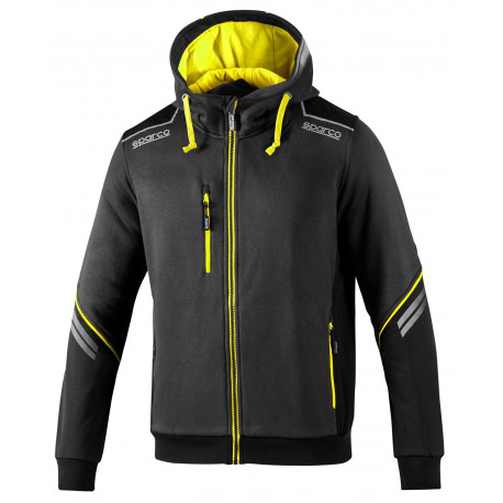 Majice s kapuco in jakne SPARCO TECH HOODED FULL ZIP TW - grey/yellow | race-shop.si