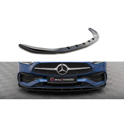 MAXTON DESIGN sprednji splitter za Mercedes-Benz C AMG-Line W206, sijajno črna, V2