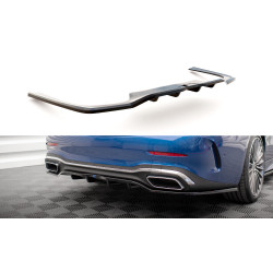 MAXTON DESIGN zadnji centralni splitter za Mercedes-Benz C AMG-Line W206 (z navpičnimi prečkami), sijajno črna