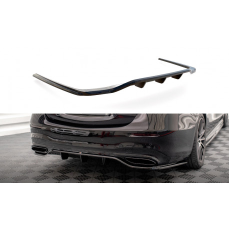 Body kit a vizuálne doplnky Zadnji podaljšek (splitter) (z navpičnimi prečkami) Mercedes-Benz S AMG-Line W223 | race-shop.si