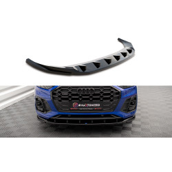 MAXTON DESIGN sprednji splitter za Audi SQ5 / Q5 S-Line SUV / Sportback Mk2 Facelift, sijajno črna, V2